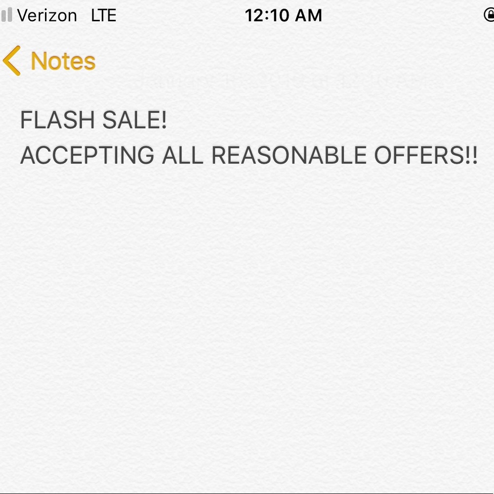 ACCEPTING ALL REASONABLE OFFERs